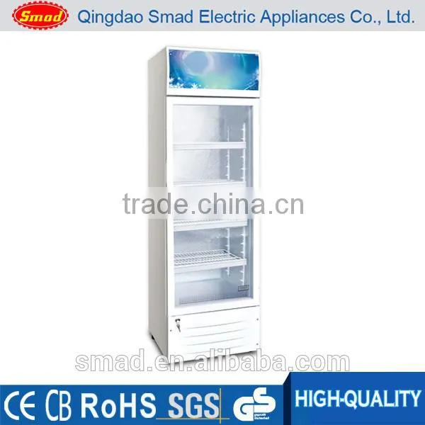 Upright Double Door Beverage Display Showcase Refrigerator For Store and Supermarket photo-3
