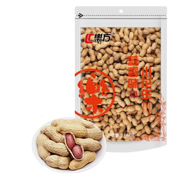 Factory Direct Supply Roasted Peanuts Garlic Flavor 148g Nuts Snacks Le Fang Rainbow Series