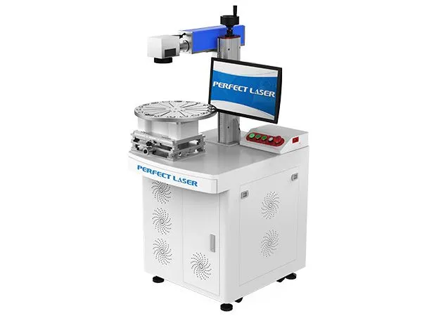 50W 100W Customized Rotary Table Surgical Scissors Metal and Plastic Fiber Laser Etching Marking Machine photo-2