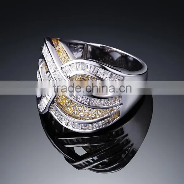 New Product 2017 Unique Jewelry Design 3D Look Zircon Channel Set Deluxe Lady Ring photo-4