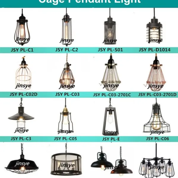 Antique Retro Cage Wooden Pendant Lamp Hanging Iron Cage Pendant Lights photo-3