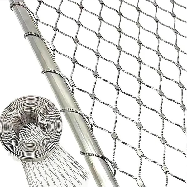 Factory-sleeved 304/316 Stainless Steel Wire Rope Cargo Netting photo-5
