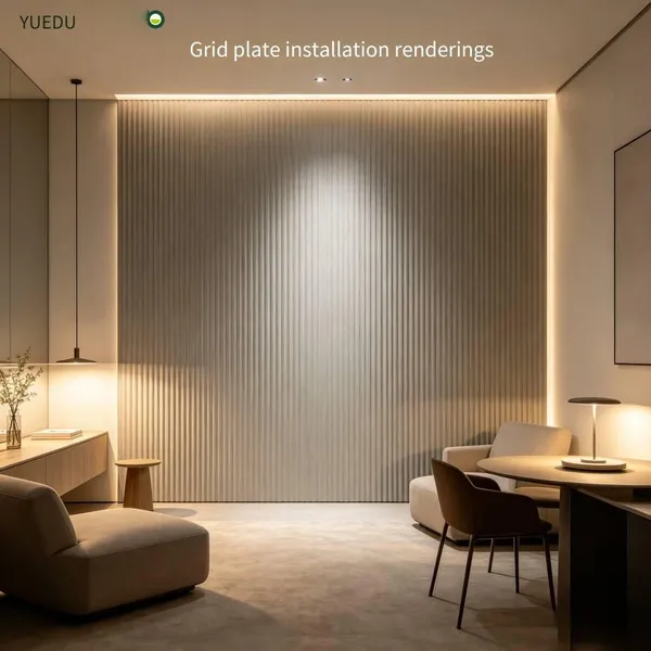 Factory Bamboo and Wood Fiber Grille Wall Panels, Wavy Concave-convex Great Wall Panels, Indoor Wall Panels for tv Background Walls photo-4