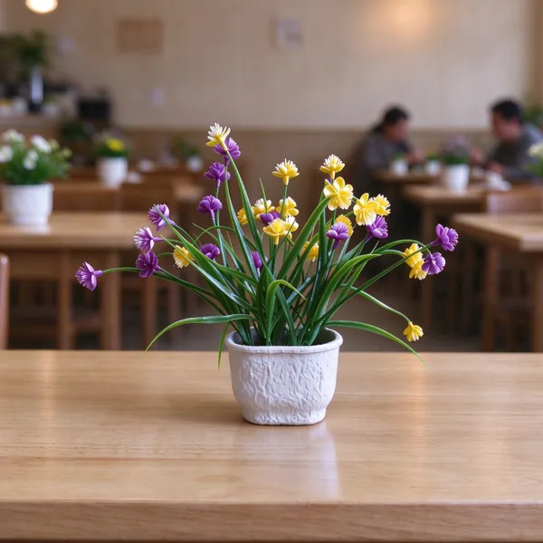 Decorative Tabletop Planter, Recycled Bamboo Fiber, 10x10x12cm, Paintable DIY, Compostable Natural Pot, Drainage Hole