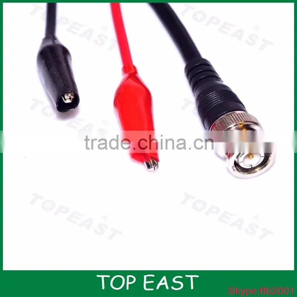 BNC Revolution Double Clip Test Line 0.5 Meters Turn Oscilloscope Cable Q9 Monitor Accessories Line Double Alligator Clip photo-2