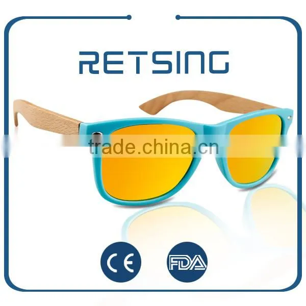 2015 Plastic Frame With Bamboo Pins Sunglasses Customized With Logo for Free With Polarized Lenses photo-2