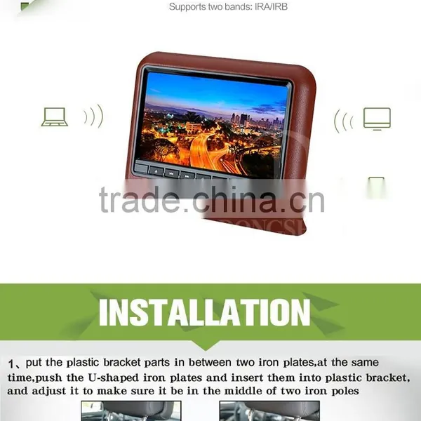 Universal 9 Inch Car Headrest Monitor With Dvd Palyer Function and Bult in USB ,SD Car Port photo-5