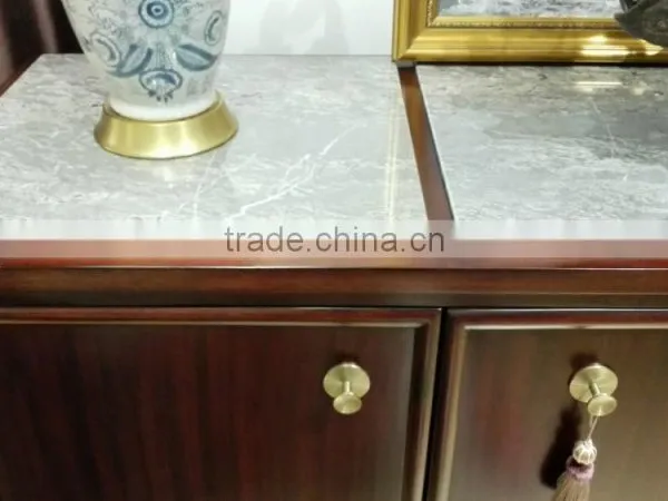 Vintage Style Modern Marble Top Living Room Furniture Solid Wood Cabinet Corner photo-2