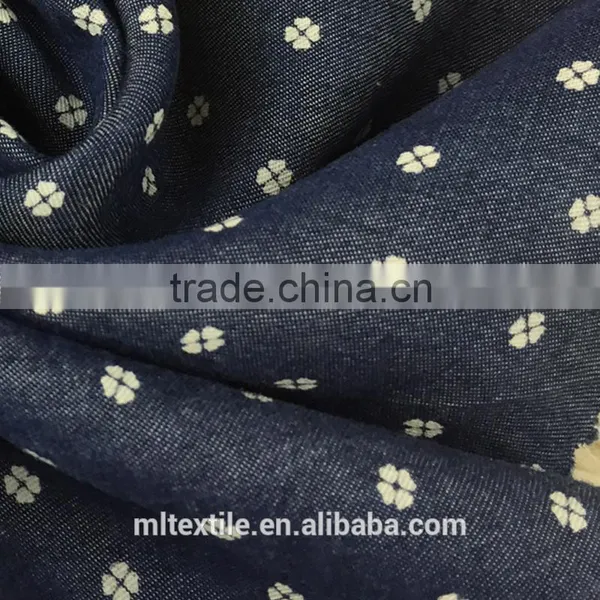 100%Tencel printed denim fabric textile