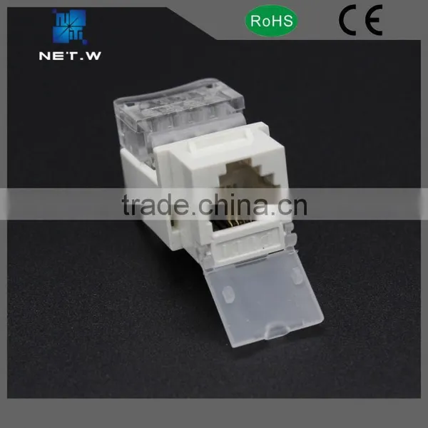 Cat5 Felame Keystone Jack Rj45 Cat6 Blue W Cable Holder photo-3