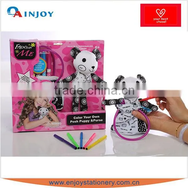 KIDS Diy Coloring Toy Plush Animal Toy