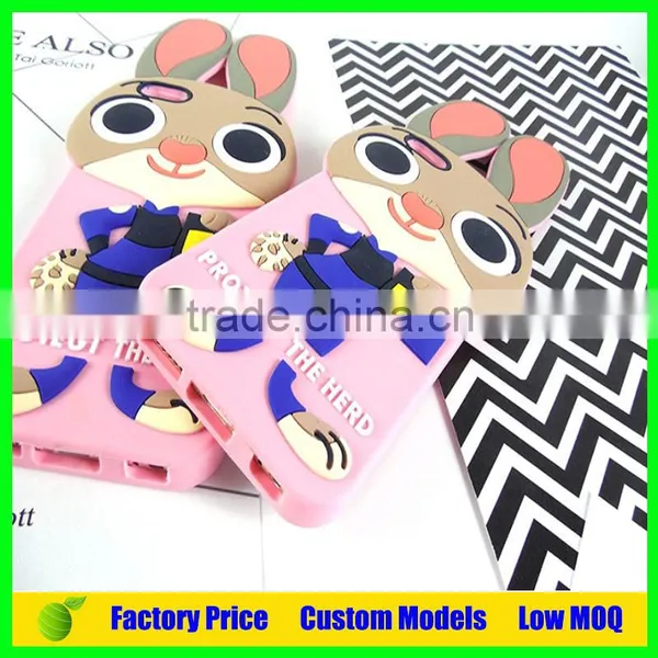 Rabbit Silicone 3d Phone Case for Iphone 6 Plus Cell Phone Case Back Cover photo-5