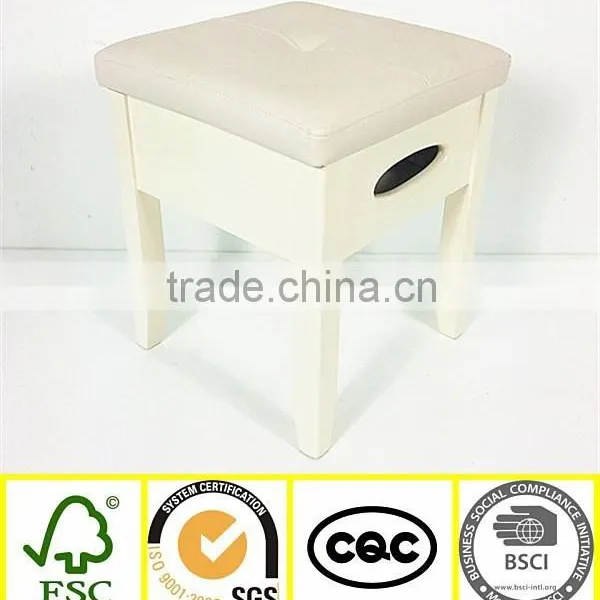 Wholesale Wood Foldable Storage Drawer Stool Chair