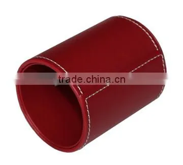 Low Price Candy Color PU Appearance Plastic Pen Pot