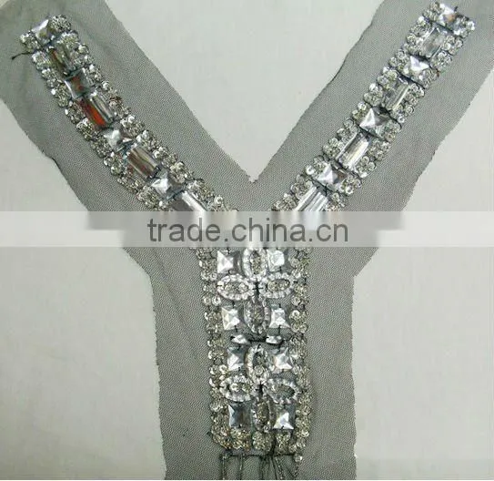 Blouse collar design neck design, beads neckline, diamond lace, beaded collar