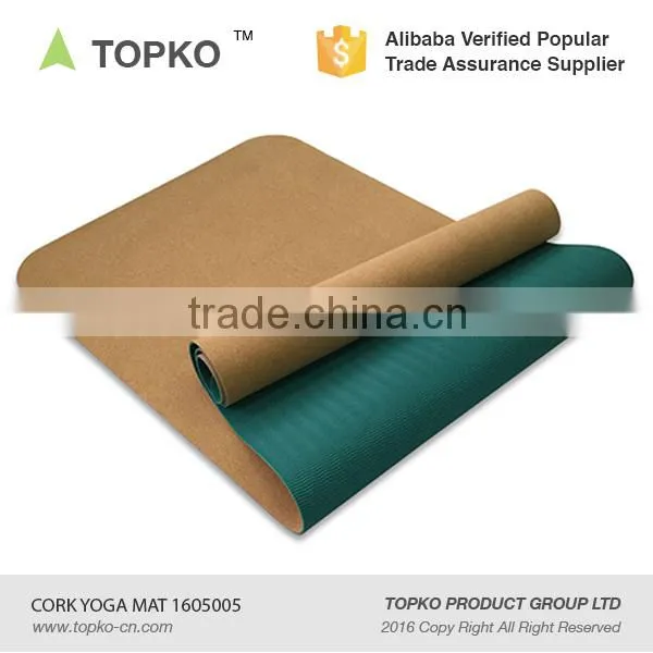 TOPKO New Generation TPE Cork Yoga Mat Natural Cork Mat photo-2