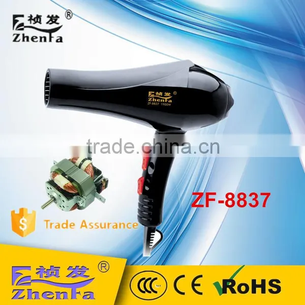 Professional ac Motor 2000W High Speed High Quality Hair Dryer ZF-8837