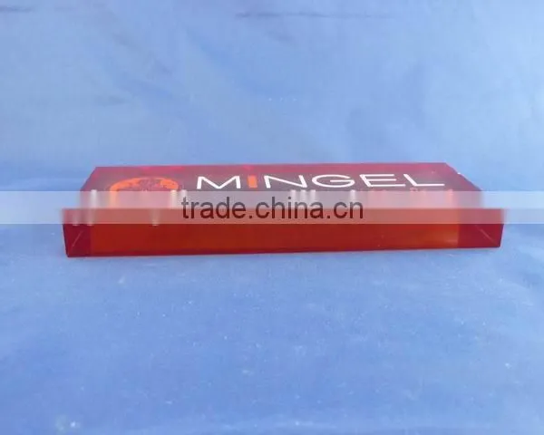 Custom Colored Acrylic Block With Logo photo-3