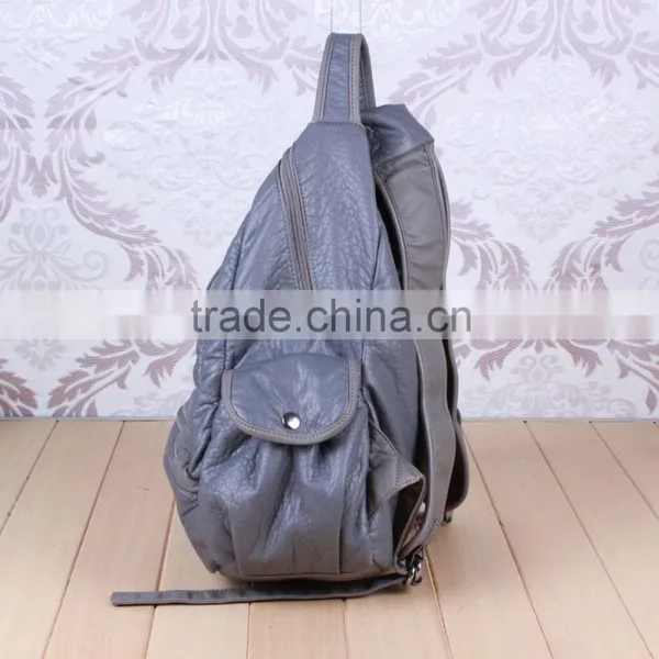Hot Sale Lychee Lines Design PU Double Shoulder Bag Classy Shoulder Bags photo-2