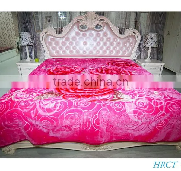 Hot Selling New Design 100 % Polyester Korean Style2Ply Mink Blanket photo-2