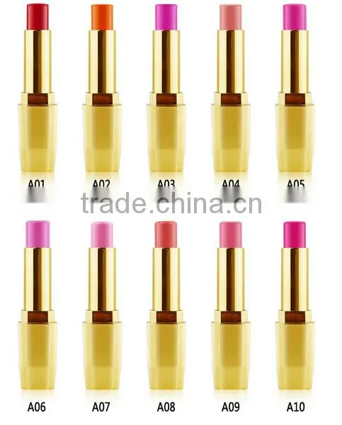 Wholesale Best Selling Fahsion Design Golden Tube Cosmetics Naked Natural Long Lasting Rose Red Lipstick photo-4