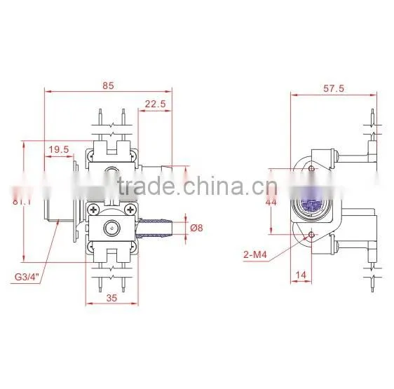 Sensor Multi-way Solenoid Valve Sanitary Shower Faucet Magnetic Valves Electric Water Valve photo-2