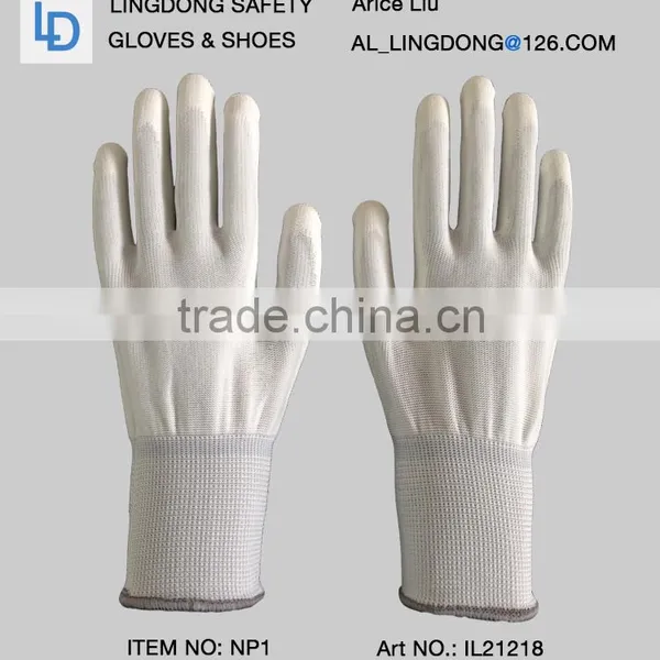 13 Gauge Nylon PU Glove/PU Work Gloves/PU Hand Gloves