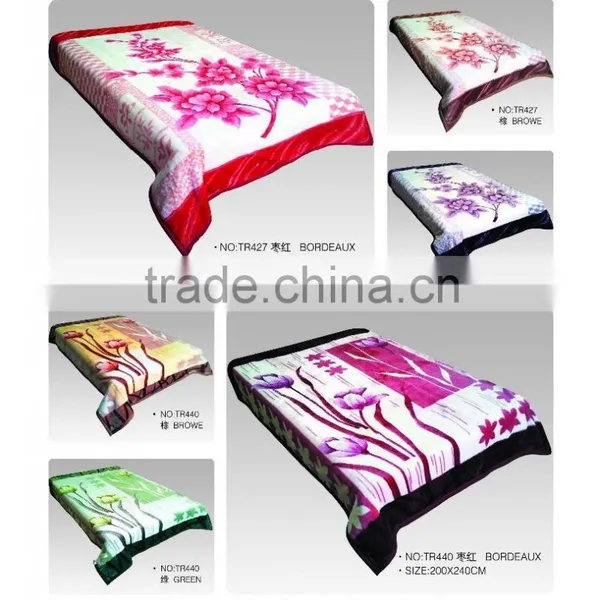 2015 NEW DESIGNS 1ply&2ply Raschel Quality Hot Compressed Embossed Raschel Korean Style Blanket NO.15023 photo-2