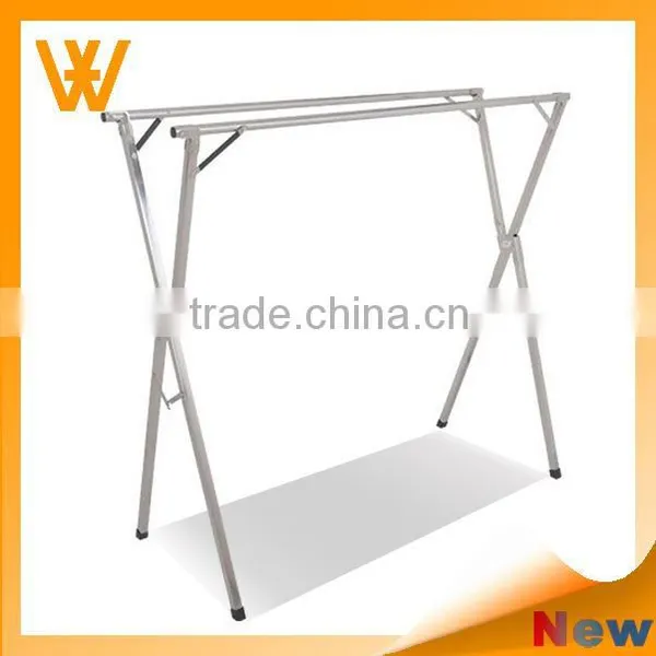 X Shape Thick Metal Clothes Horse Foldable Stainless Steel Clothes Rack photo-4