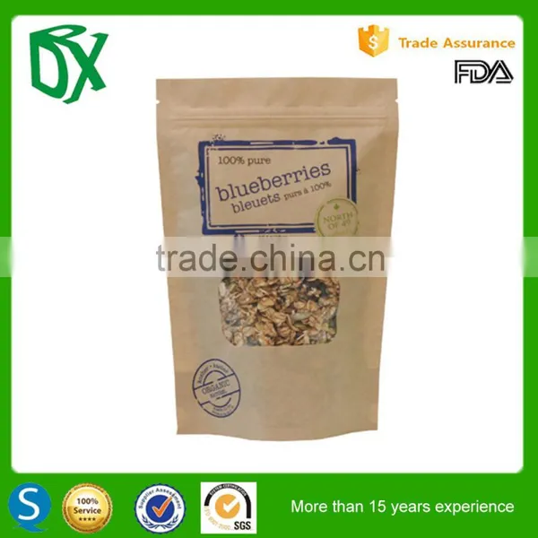 Import From China Milk Powder Packaging Bag Zipper Stand up Brown Paper Bag for Coconut Milk photo-2