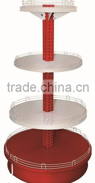 Cheap Price RH-H01 4 Layers Light Duty Supermarke Round Shelf