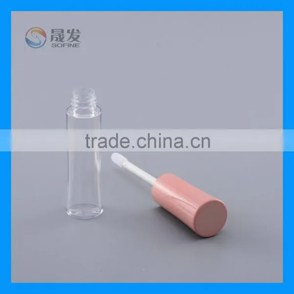China Wholesale 10ml Clear Plastic Lip Gloss Hard Tube With Pink Cap photo-4