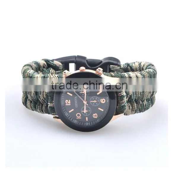 550 Paracord Bracelet With Watch, Paracord Bracelet With Firefighter, Paracord Bracelet With Logo photo-2