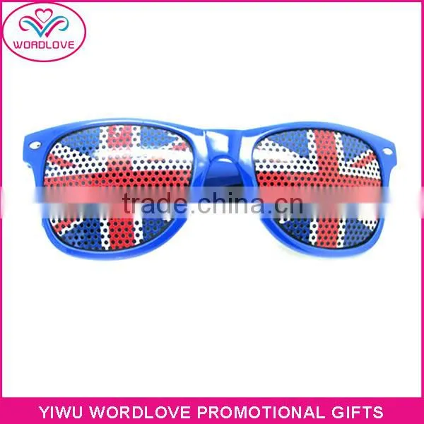 Cheap Yiwu Wholesale Promotional UK Flag Sunglasses, World Cup Soccer Fans Item Sunglasses