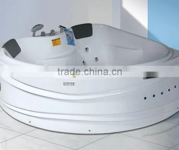 Corner Freestanding Acrylic Cheap Whirlpool Massage Bathtub photo-3