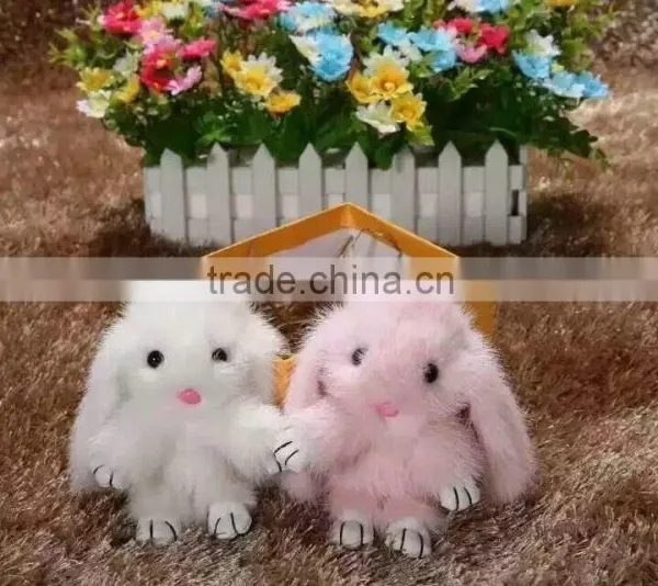 Wholesale Colorful Little Rabbit Mink Fur Key Chain photo-2