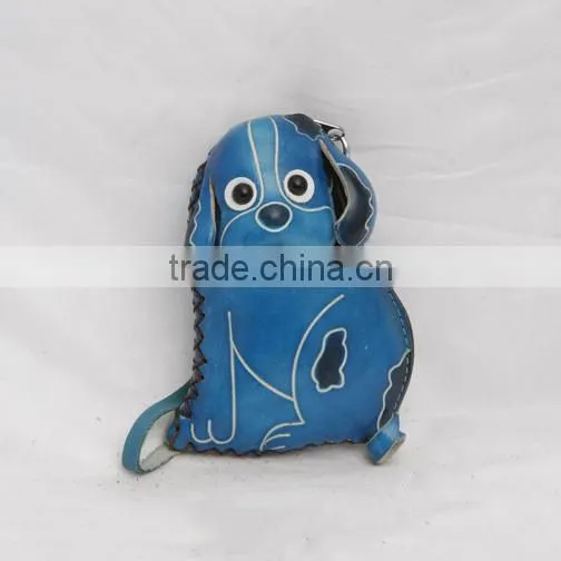 Handmade Leather Large Dog Coin Purse photo-6