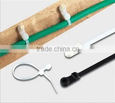 UL CE ROHS Approval,plastic Self Locking Cable Tie / Mountable Head Cable Tie photo-4