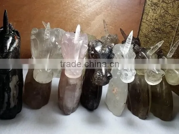 Wholesale Natural Rock Quartz Stone Carving Unicorn for Gifts photo-2