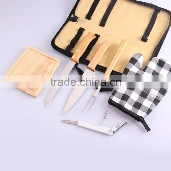 7 Pieces BBQ Tools Set,perfect Outdoor Dinnerware Combine Set photo-2