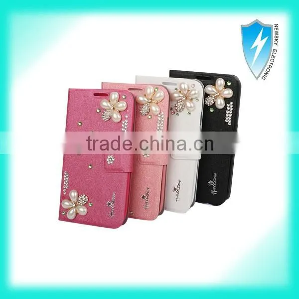 For Iphone 6 Wallet Diamond Leather Case, Diamond For IPhone 6 Leather Case , Luxury Mobile Phone Case With Diamond For Iphone6 photo-3