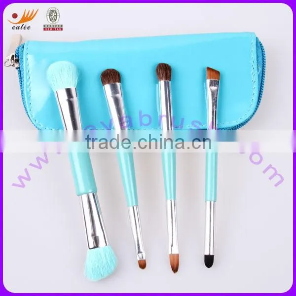 4 PCS Portable Makeup Brush Set With Duo-end Brushes,OEM /ODM Are Avalable