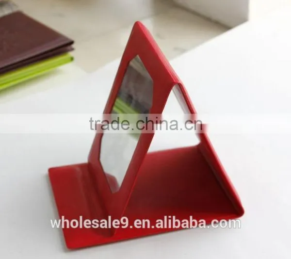 Pu Leather Creative Folding Pocket Mirror photo-2
