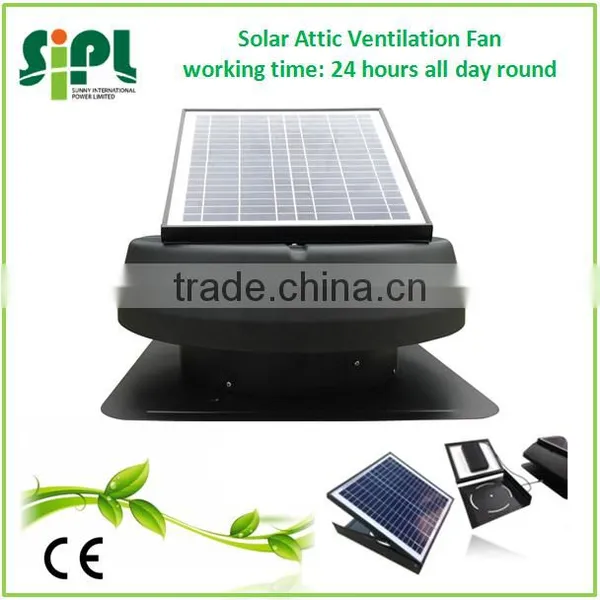 Day & Night Air Circulation Solar Powered Attic Fan With Battery System for 24 Hours Nonstop Ventilation photo-2