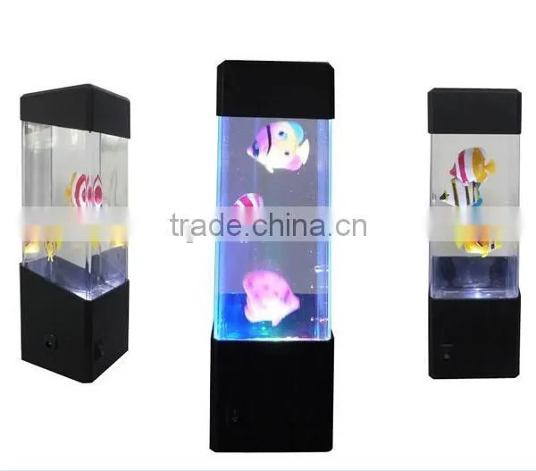 LED Colorful Crystal Glass Lamp, Jellyfish Lamp/ Volcano Light/Flash Jelly Lamp photo-2