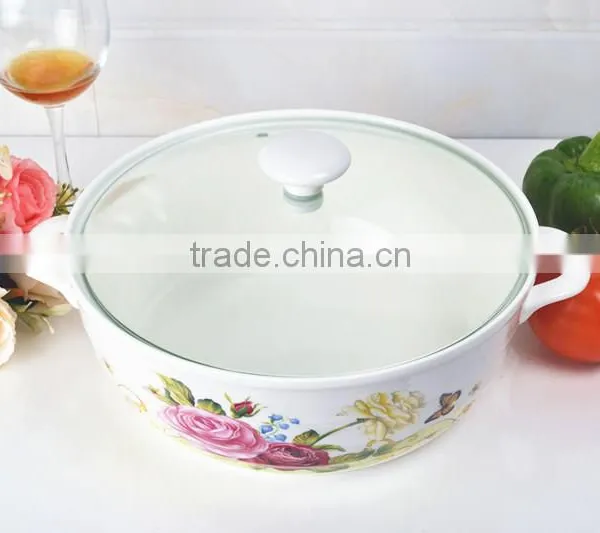 Ceramic Cookware Pot With Glass Lid & Metal Stand photo-2