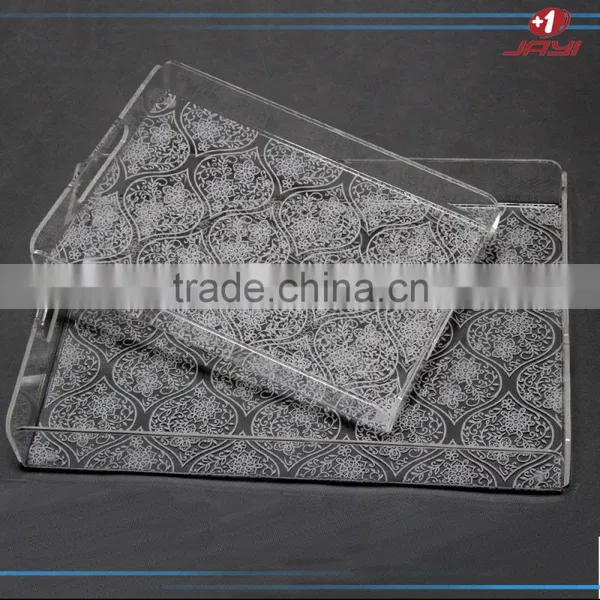 2017 China Wholesale OEM Custom Acrylic PMMA Clear Stacking Serving Tray File Tray photo-4