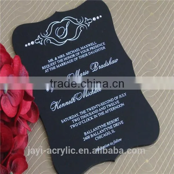 2016 Elegant New Style Clear Luxury Acrylic Laser Cut Wedding Invitation Card, Butterfly Wedding Invitation Card photo-6
