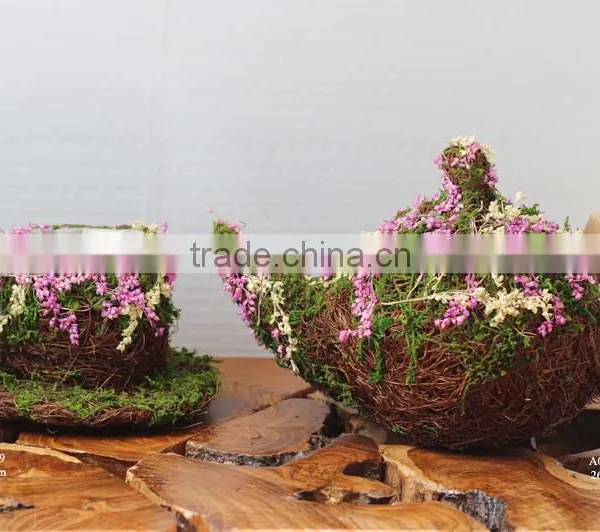 Moss Teapot With Salim and Flower for Wedding Decoration photo-2