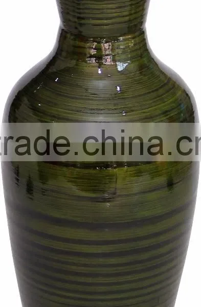Spun Bamboo Vases, Decorative Flower Vases With Lacquer Finish photo-5